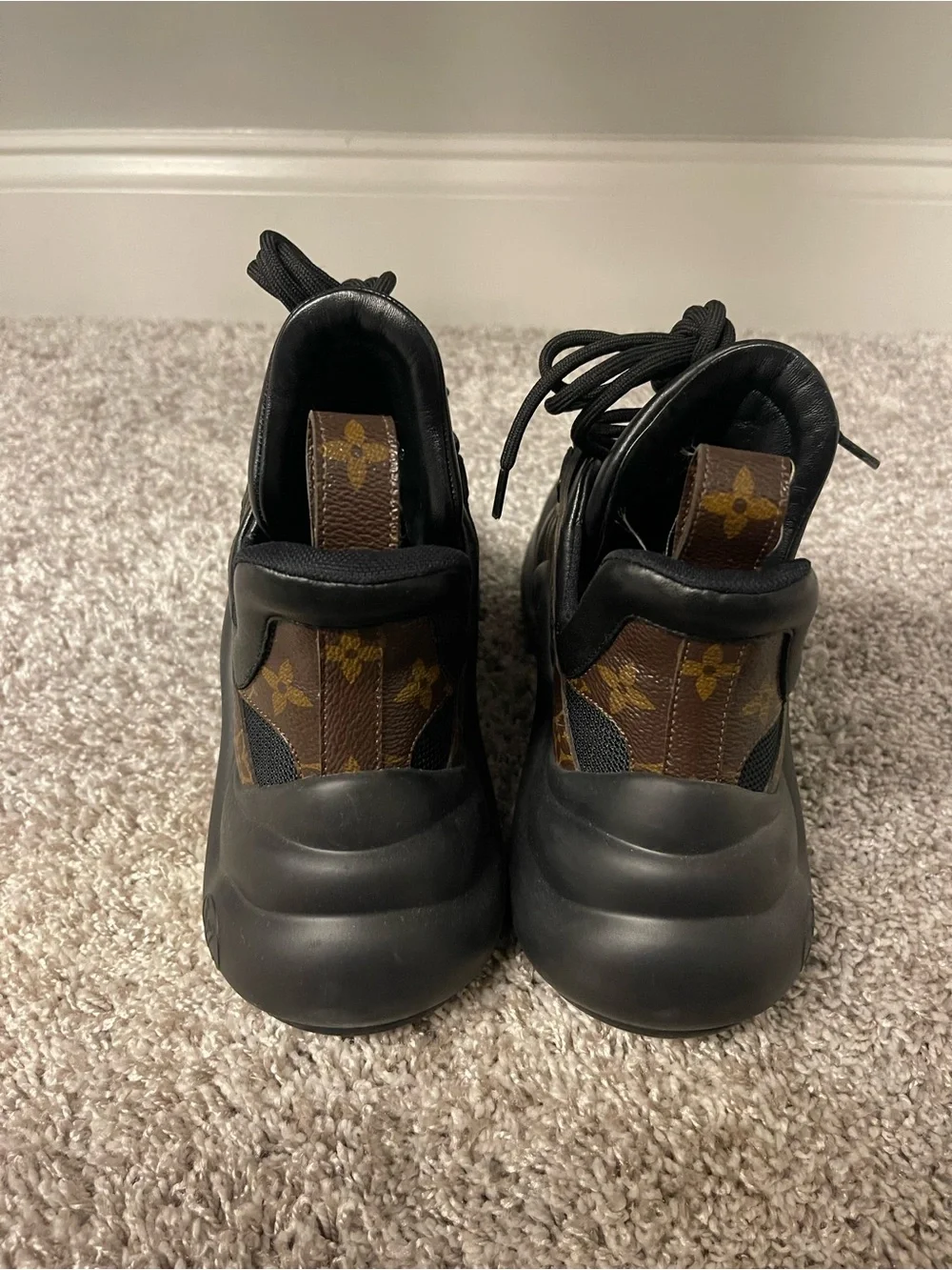 Louis Vuitton Black and Brown Archlight Athletic Sneakers